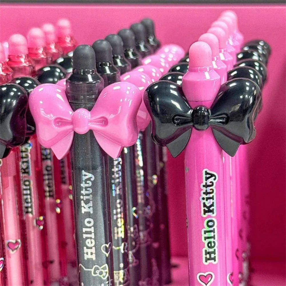 Genuine Sanrio Hello Kitty Push-Button Ballpoint Pens Cartoon Kuromi 0.5MM Black Gel Pen Student Writing Drawing Stationery Gift — image 5