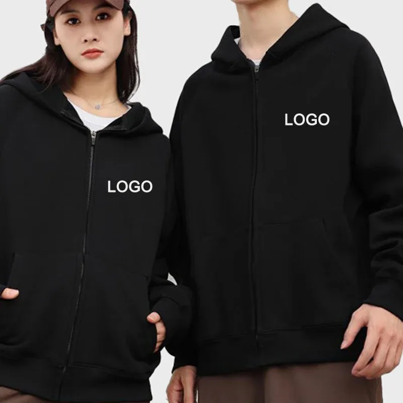 Customized Printed Zipper Hoodies Men Fashion Long Sleeve Zipper Up Sweatshirts Women Casual Personality Hoody Pullover Sudadera — image 2