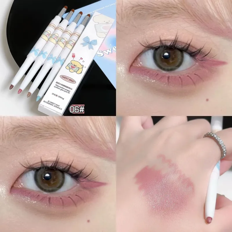 Silky Eye Liner Pensil Silkworm Shadow Pen Natural Matte Green Pink Pink Eyeliner Gel Mudah Diwarnai Alat Mekap Mata Kalis Air — image 10