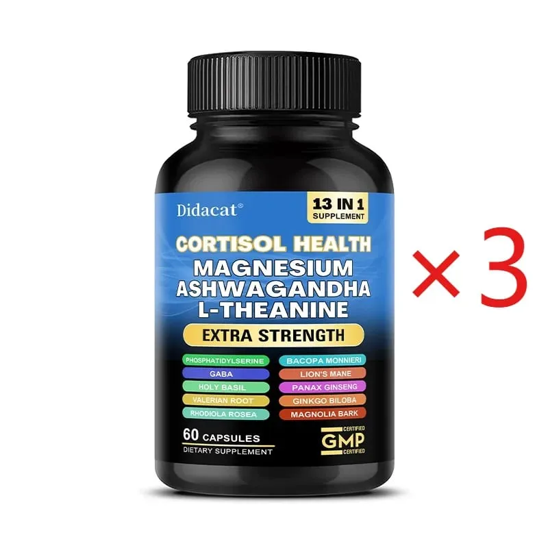 Corti-Soothe Cortisol Capsules Magnesium Ashwagandha Lower Stress Stabilize Mood Support Adrenal Health & Restful Sleep — image 10