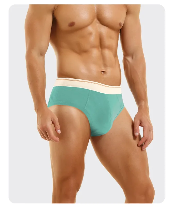 Cuecas triangulares masculinas de algodão puro, respiráveis e confortáveis, cintura média, suaves e macias para a pele, cuecas adolescentes — image 22