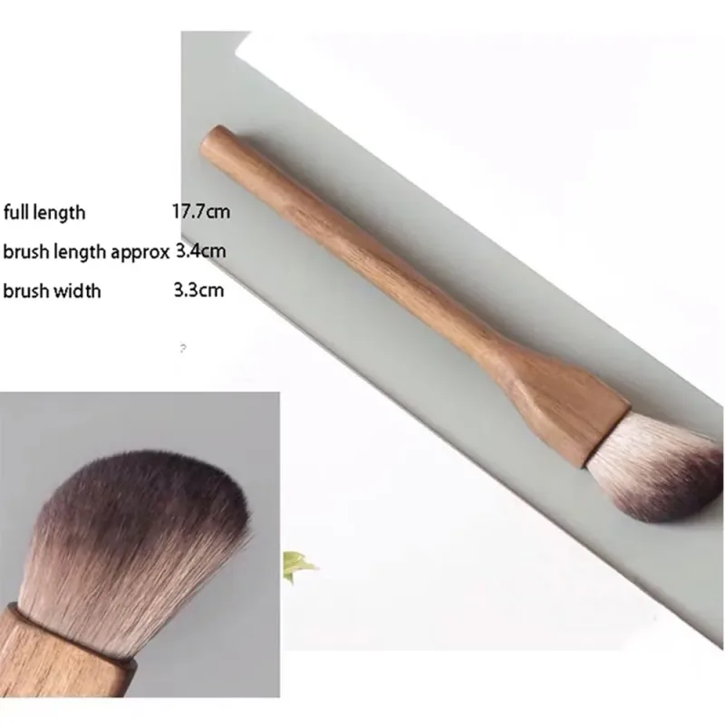 Yeni Retro Ahşap Saplı Makyaj Fırçaları Süper Yumuşak Ceviz Pudra Allık Fondöten Kontur Fırçası Kozmetik Makyaj Araçları — image 8