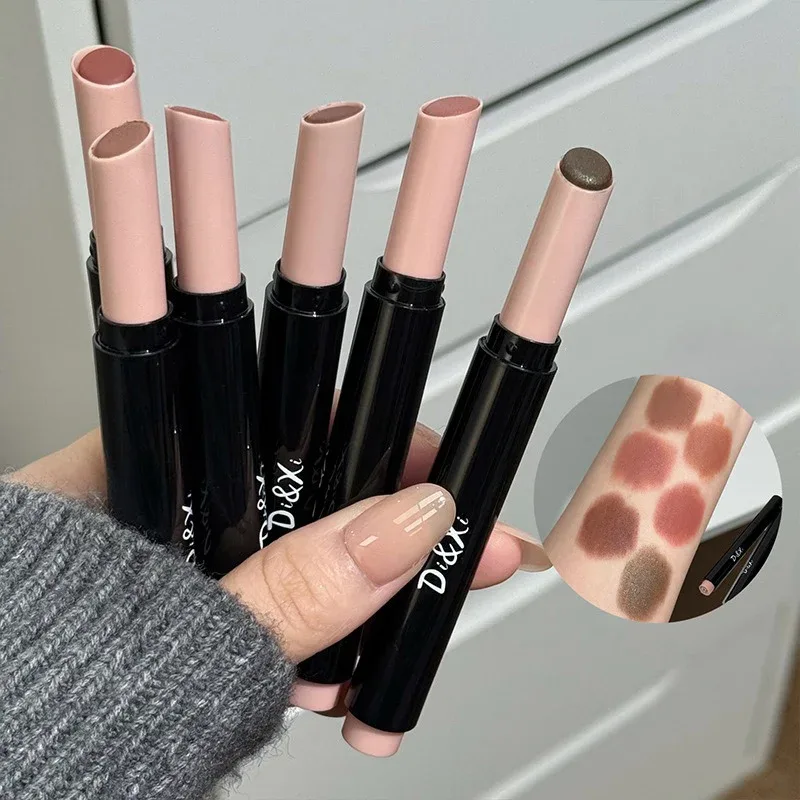 1Pc Matte Red Brown Lipstick Waterproof Matte Shimmer Lipstick Nude Lip Gloss Natural Rouge Balm Long-lasting Makeup Stick — image 7