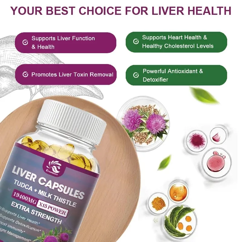 Greensure Organic Milk Thistle Extract Capsule | Dandelion | Artichoke Extract | Beet Root | - 60/120 Capsules — image 6