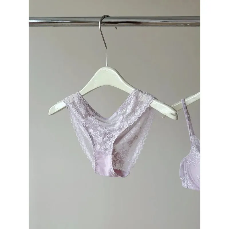Reggiseno con ferretto in pizzo stile francese | Reggiseno push up a mezza coppa, busto grande, set intimo estivo leggero e dimagrante anti-cedimento BANERDANNI — image 1