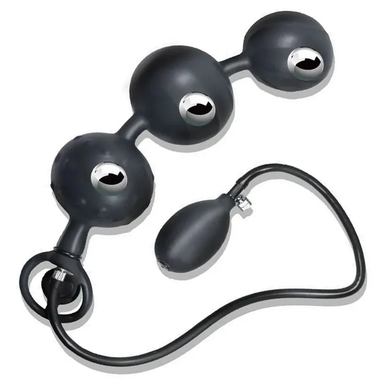 Aufblasbare Analzäpfchen mit drei Kugeln, hinteres Gericht, Analzäpfchen, weibliches Sexspielzeug, Prostatamassage, Sexspielzeug für Erwachsene