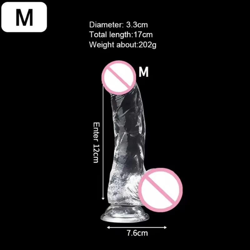 3 dimensioni realistico gelatina dildo con ventosa grosso cazzo masturbatore femminile stimolatore clitorideo giocattoli del sesso lesbico per le donne — image 8