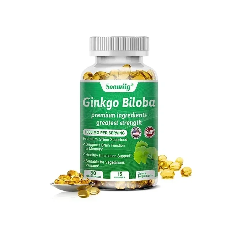 Ginko Biloba Capsules - Brain Supplement for Memory and Focus - Ginkgo Biloba Supplements for Good Vision — image 8