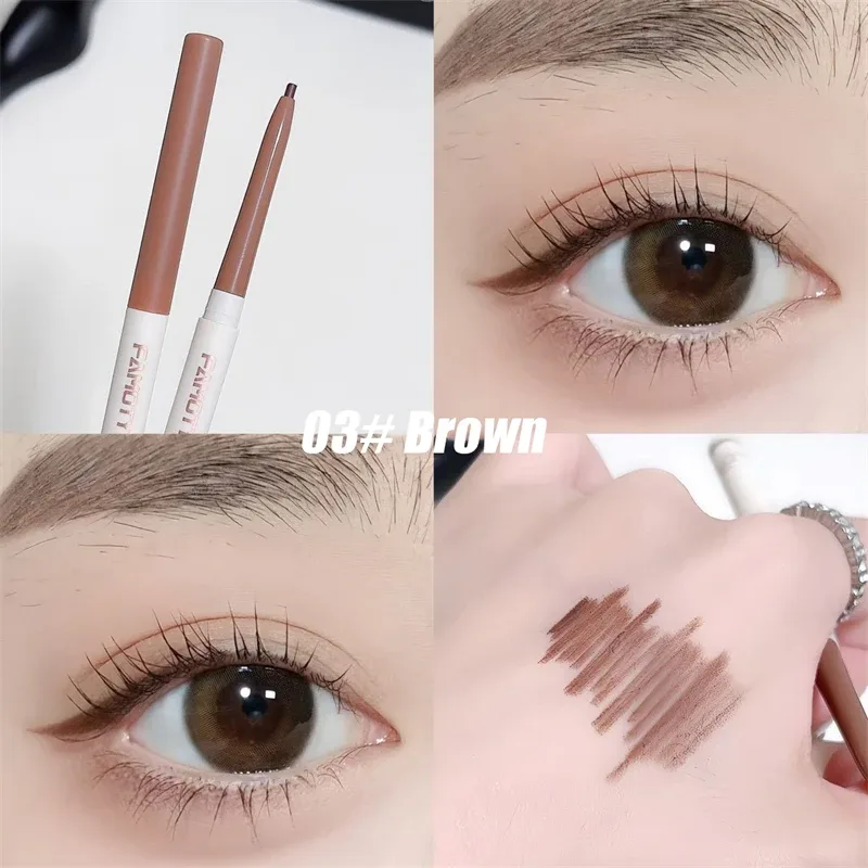 1 unidad de delineador de ojos de gusano de seda, pluma de Gel suave, delineador de ojos mate de larga duración, lápiz de Gel delineador de ojos impermeable, maquillaje coreano de secado rápido — image 12