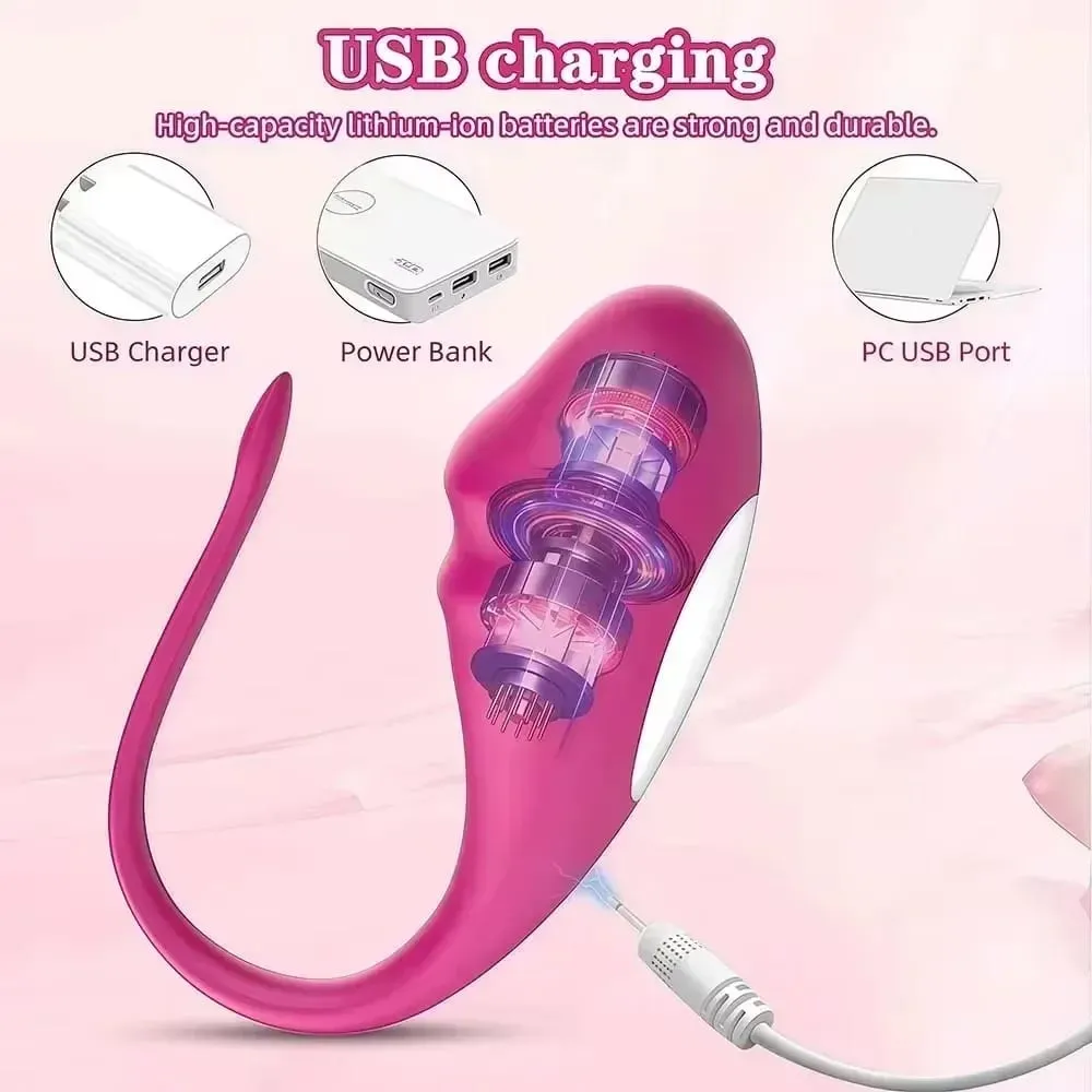 Vibromasseur œuf puissant portable, contrôle par application, stimulateur Vaginal clitoridien de Type U pour Couples, Massage du point G, jouet sexuel pour femmes de 18 ans et plus — image 4