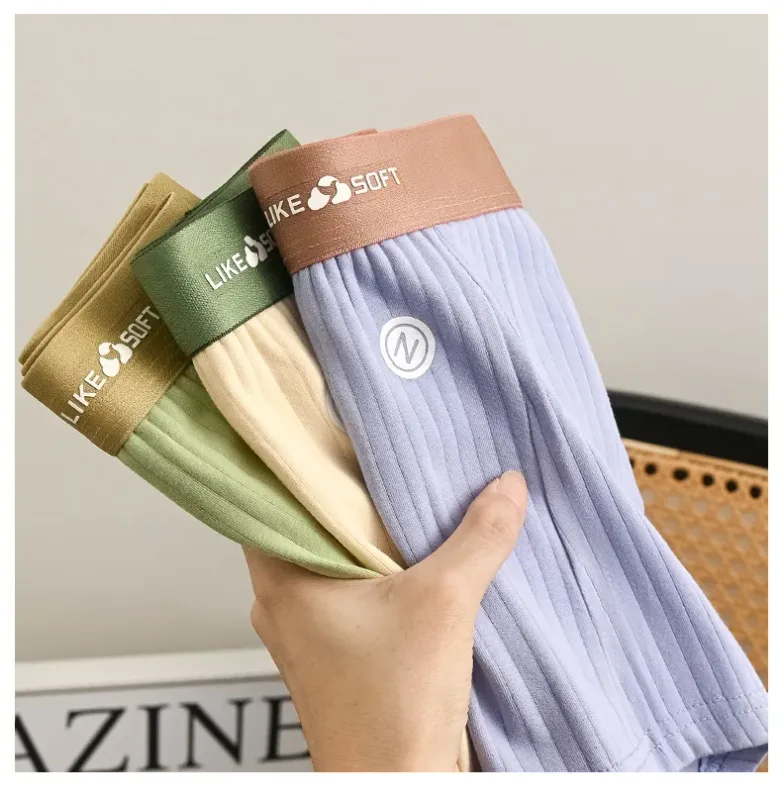 5 pezzi boxer da uomo a righe morbidi e traspiranti a vita media elastico in vita misto cotone pantaloncini intimi da uomo — image 10