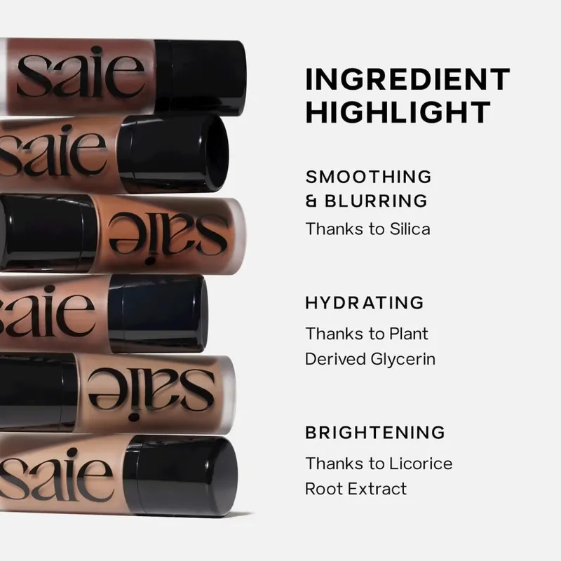 Saie Moisturizing Face Liquid Highlighter Bronzer Contouring Cream Serlahkan Shimmer Shine Illuminator Mudah Dipakai Solekan — image 3