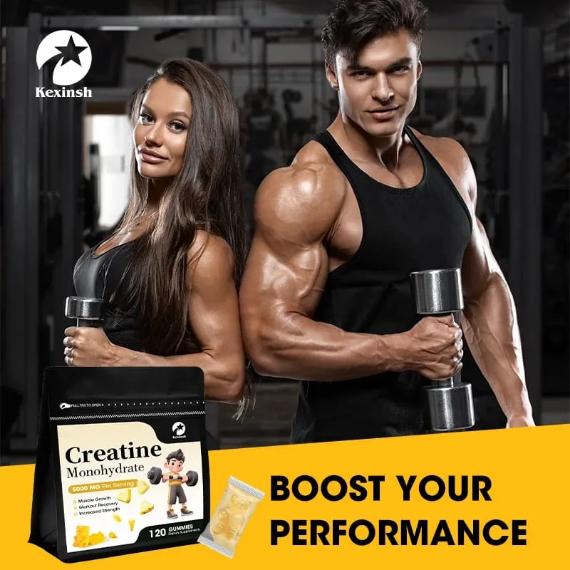 Kexinsh Creatine Gummies Creatine Monohydrate 5000mg Energy Booster Forøg styrke Energiudholdenhed Forbedrer udholdenhed
