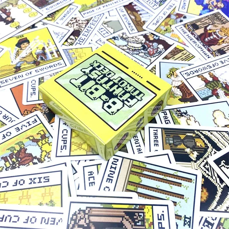 1 กล่อง 8 บิตแฟนตาซีไพ่ทาโรต์การ์ดคำทำนายครอบครัว PARTY BOARD Fortune Telling เกมเริ่มต้นไพ่ทาโรต์เกมกระดาน — image 2