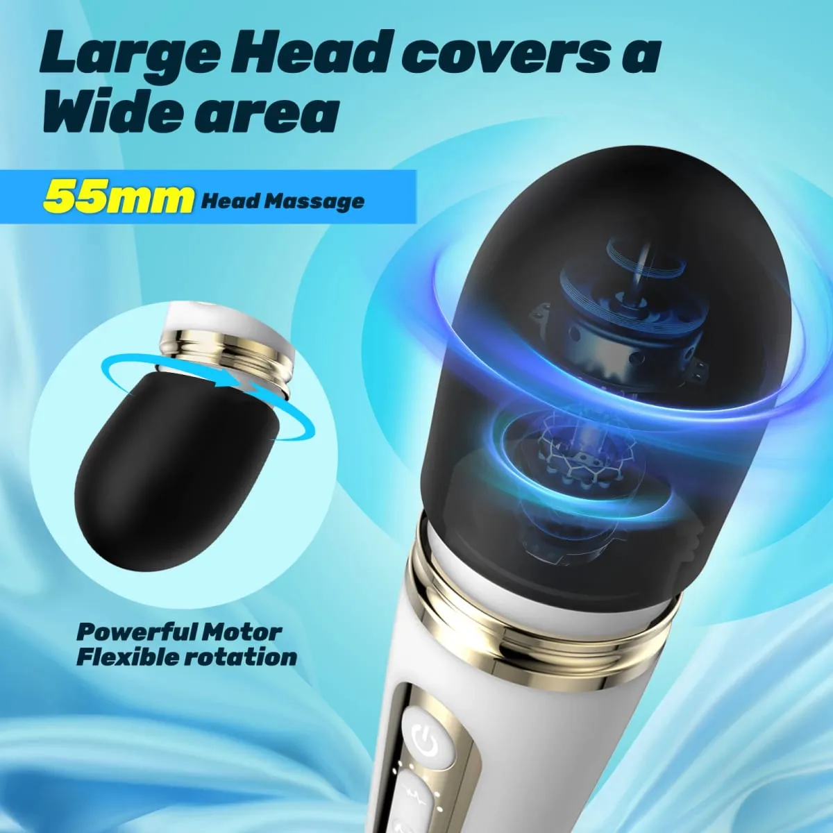 Vibromasseur baguette magique puissant, 6 vitesses, 10 bâtons AV vibrants, stimulateur de Clitoris, chauffage de la tête, masseur corporel, jouets sexuels pour femmes — image 3