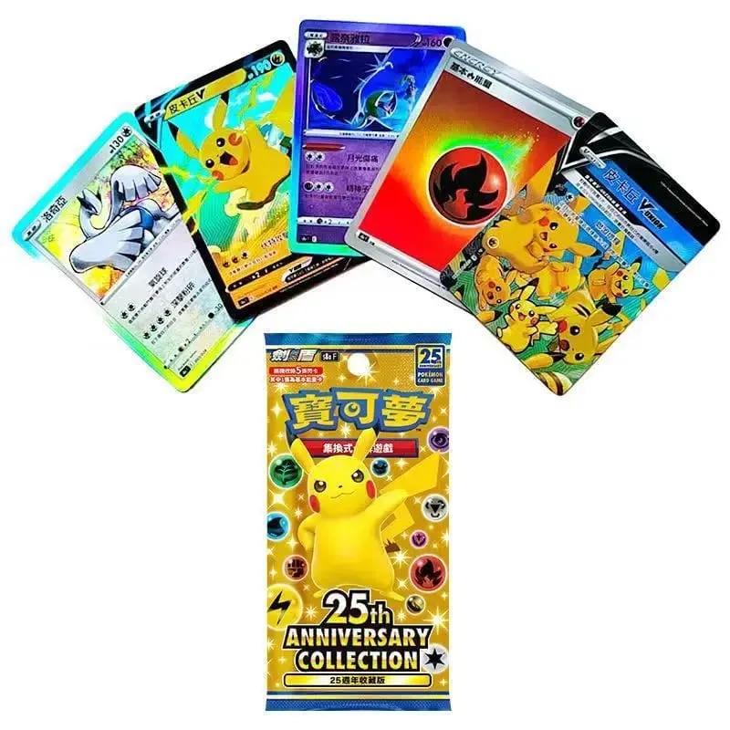 New Pokemon Trading Card Game 25th Anniversary Collection Shiny Collectible Cards Traditional Chinese Edition For Collectors Toy