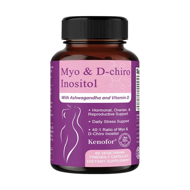 Suplemen Inositol dengan Ashwagandha Meningkatkan Fungsi Ovari Otot Antioksidan Imbangan Gula Darah 120 Kapsul Sayuran — image 8