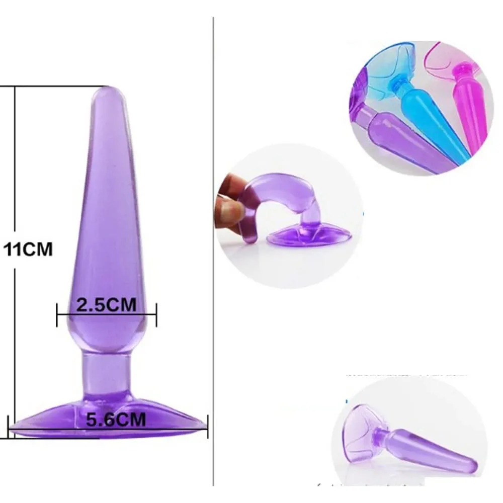 Soft Sucker Anal Teaser Comfort Plug Patkové zátky Basic Bullet Vagina Sex Toy Explore Ass Play Women Muž stimulující orgastický efekt — image 2