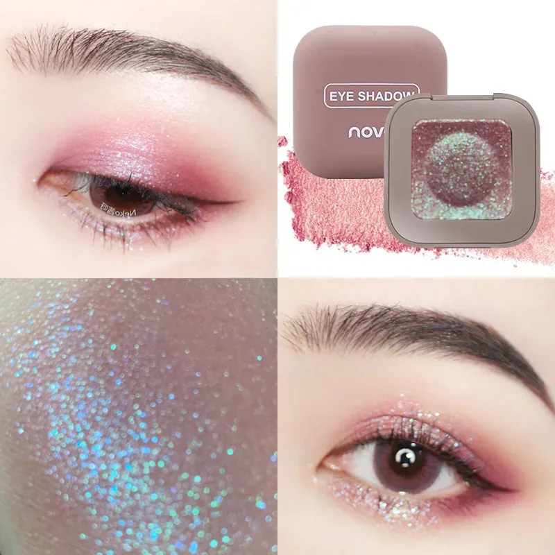 Ujung Jari Keyboard Cat Rias Eye Shadow Keren Eye Shadow Glitter 3D Eye Shadow Logam Telanjang untuk Mencerahkan Riasan Mata