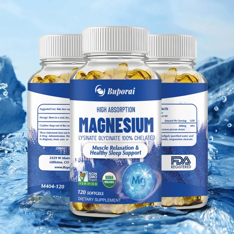 Magnesio altamente absorbible: apoya la densidad ósea y la relajación muscular Promueve un sueño saludable Suplementos