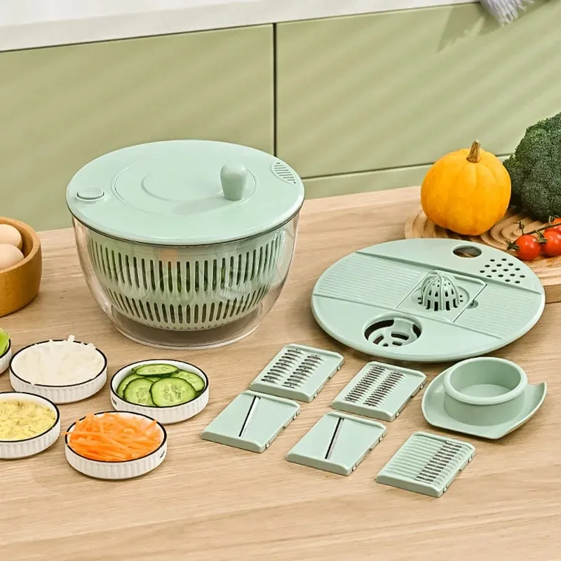 Multifunktionell grönsakssallad Dehydrator Grönsaksskärare Hushållsgurka och potatisskivor Avloppskorg Frukt Avlopp Vatten — image 2