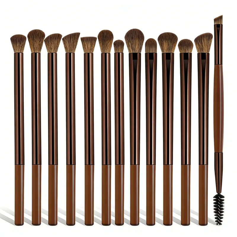 13 Pcs Makeup Brushes with Bag Multi-functional Eye Makeup Brush Set Professional Blending Eyeshadow Concealer Eyebrows Eyeline — image 6