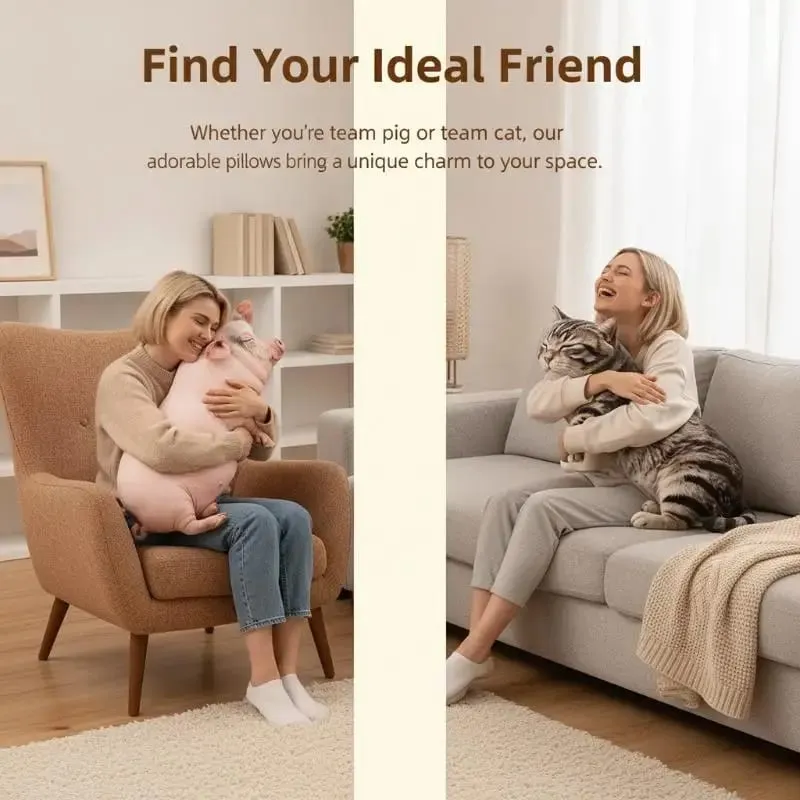 3D realistisk gris plys pude super blødt hyggeligt stof dekorativ pude til sofaseng soveværelse boligindretning — image 7