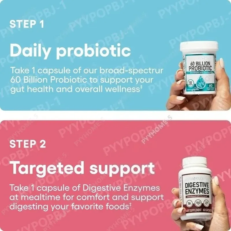 Probiotické kapsle pro více kmenů Probiotické s organickými prebiotiky Denní doplněk pro zdraví trávení — image 6