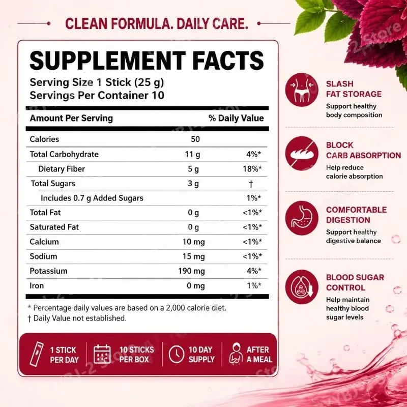 Coleology Cutting Stick Jelly Granatapfelgeschmack mit pflanzlicher Formel und Chiasamen helfen, gesund zu bleiben, 10 Packungen Nahrungsergänzungsmittel — image 2