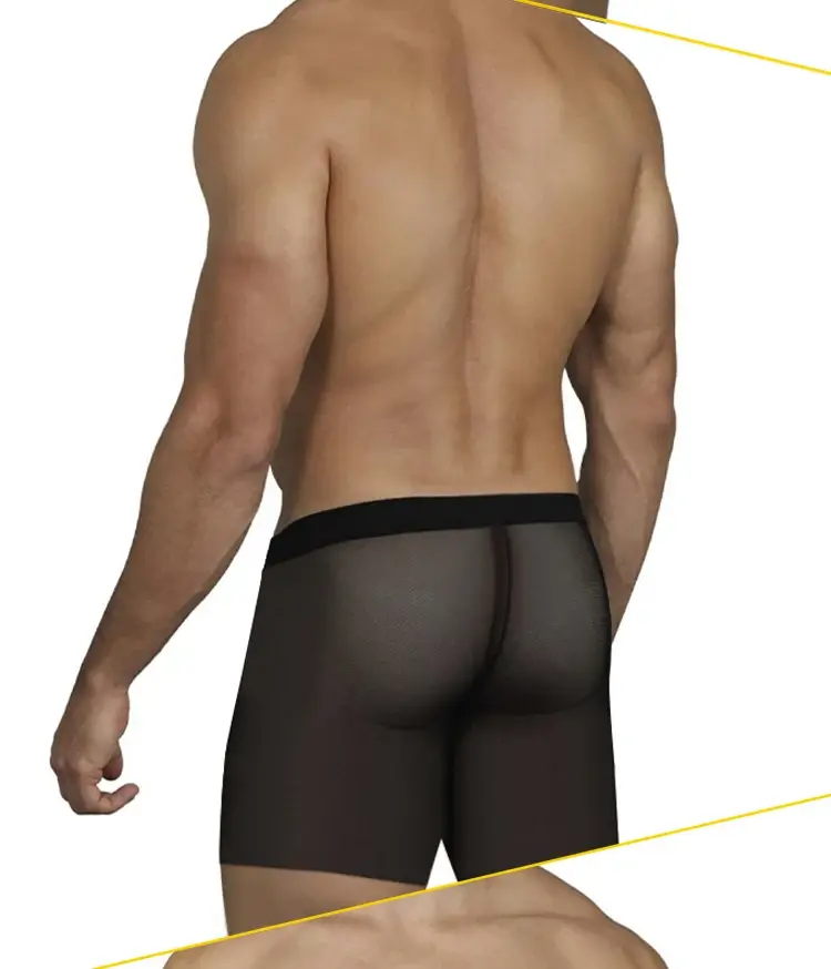 Boxer Transparent en soie glacée pour hommes, 1/3 pièces, sous-vêtements transparents en tissu Ultra-fin, sous-vêtements sans couture, 0.01 — image 17