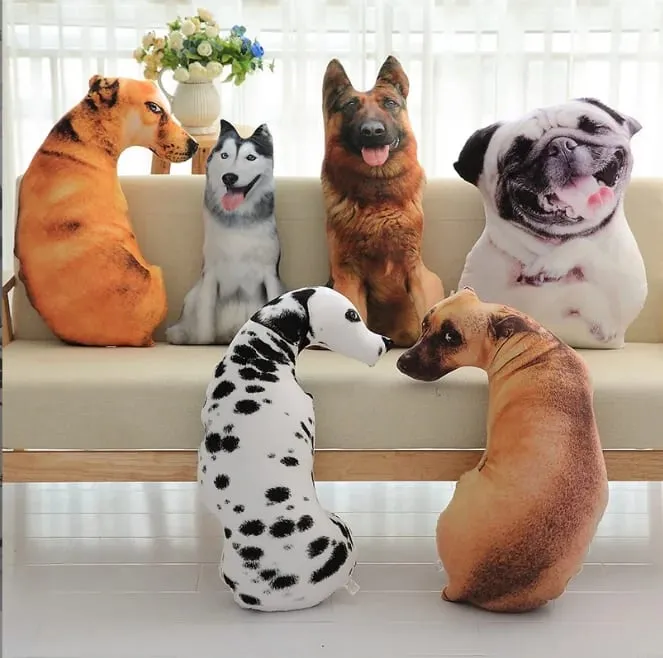 Cuscino per cani con simulazione stampata in 3D, divertente cuscino a forma di animale domestico, soggiorno, camera da letto, decorazione morbida, regalo di festa personalizzato — image 2