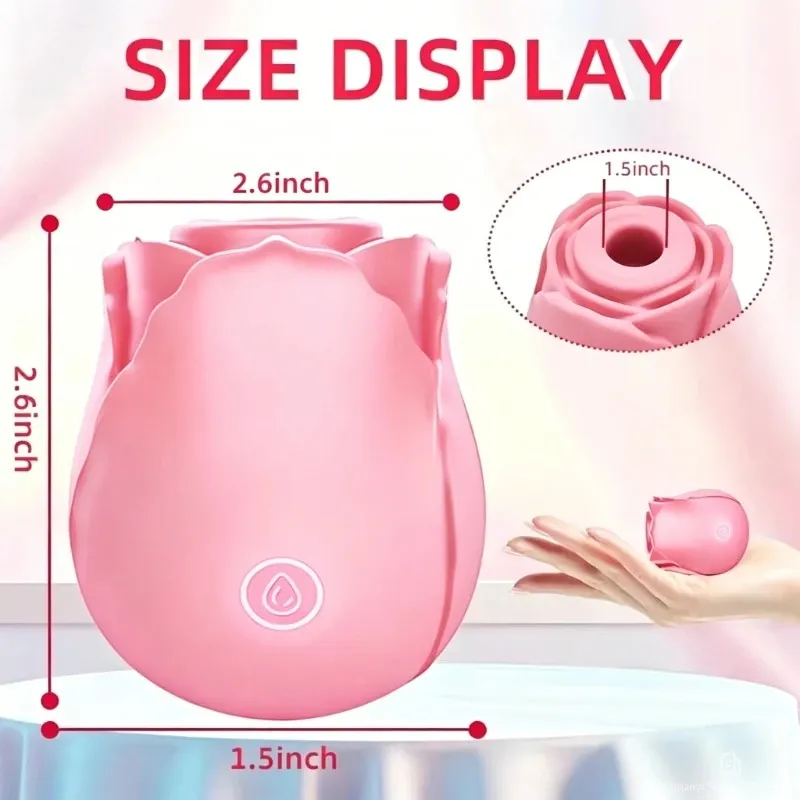 Leistungsstarke Klitoris Saugen Dildo Vibrator Weibliche Rose Klitoris Nippel Stimulator G-punkt Vagina Massager Erwachsene Sex Spielzeug für Frauen — image 4