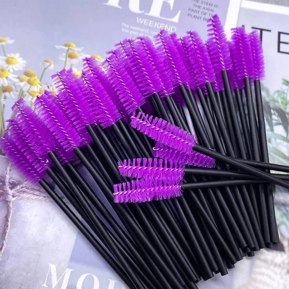 150/300pcs Mascara Bacchette Pennello per ciglia Spoolies per Estensione delle ciglia Sopracciglio e strumento per il trucco Pennelli per trucco all'ingrosso — image 4