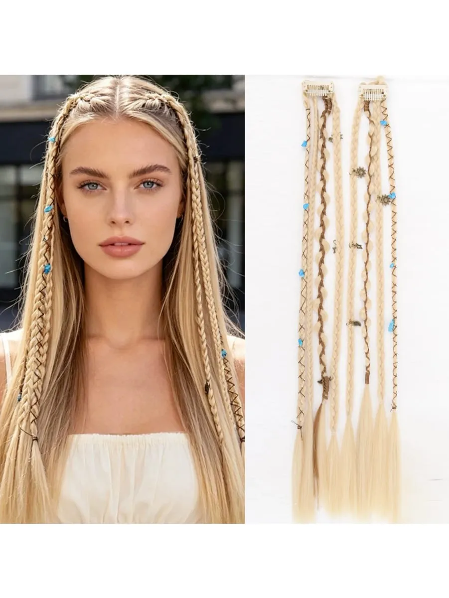 Ombre synthetische Boho-Stil kleine gedrehte geflochtene Haarverlängerungen für Frauen Perücke Zöpfe BB Clip-on Spicy Girl Brown Boxing Braids — image 10