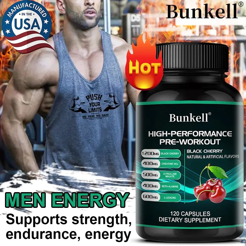 Bunkell Integratore Pre-Allenamento - Aminoacidi Creatina HCI Citrullina Malato Beta-Alanina Per Migliorare le Prestazioni Atletiche — image 2