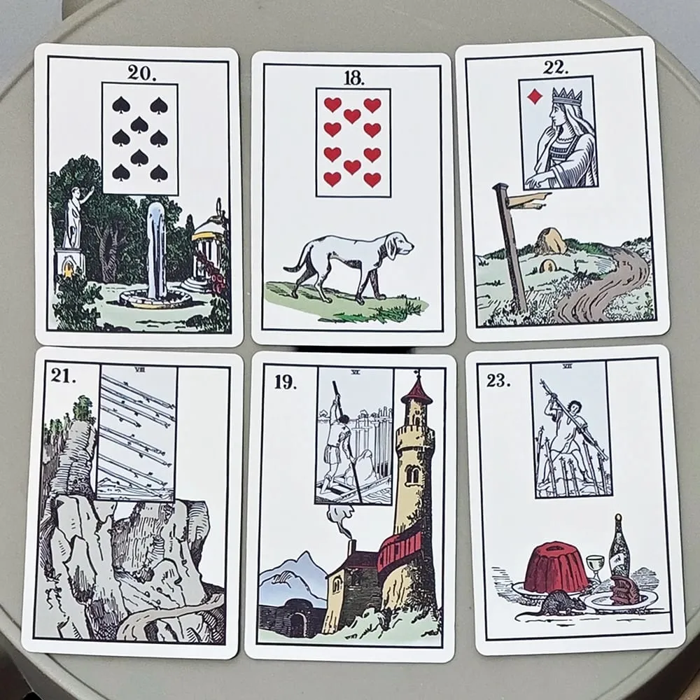 Das New Yorker Lenormand-Deck – Historisches Wahrsagekarten-Deck mit 36 Karten im Vintage-Stil, 9 x 6 cm, Doppelprägung — image 6