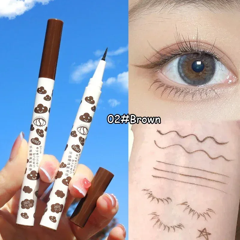 Ultracienki naturalny matowy eyeliner w płynie wodoodporny szybkoschnący dolny jedwabnik do rzęs długopis wysoki pigment gładki narzędzie do makijażu oczu — image 9
