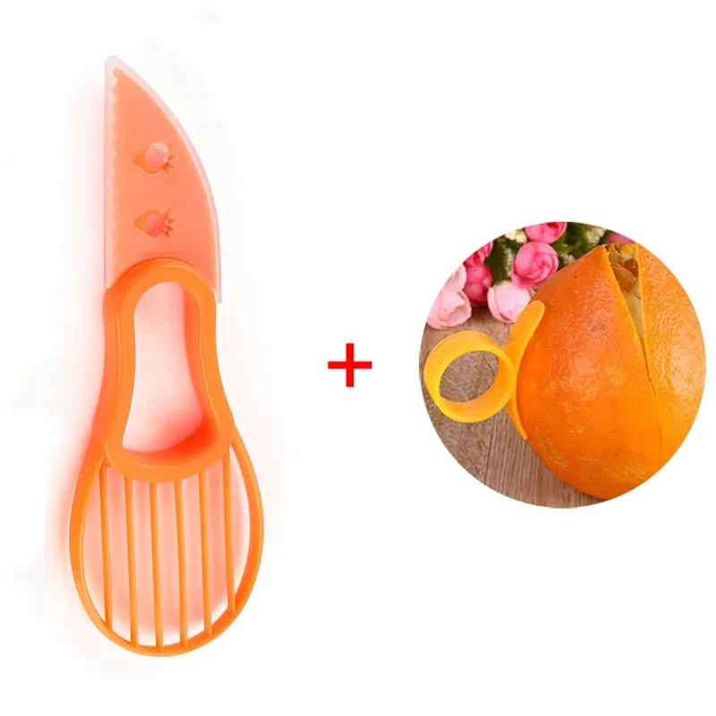 3 In 1 Avocado Slicer Shea Corer Butter Fruit Peeler Cutter Pulp Separator Plastic Knife Kitchen Vegetable Tools Kitchen Gadgets — image 11