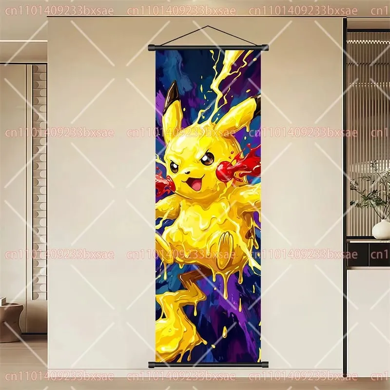 Peinture en rouleau HD de dessin animé Pokémon, Eevee, Pikachu, Suicune, Charizard, Mewtwo, décoration murale de fond, affiche, cadeau pour enfants — image 25