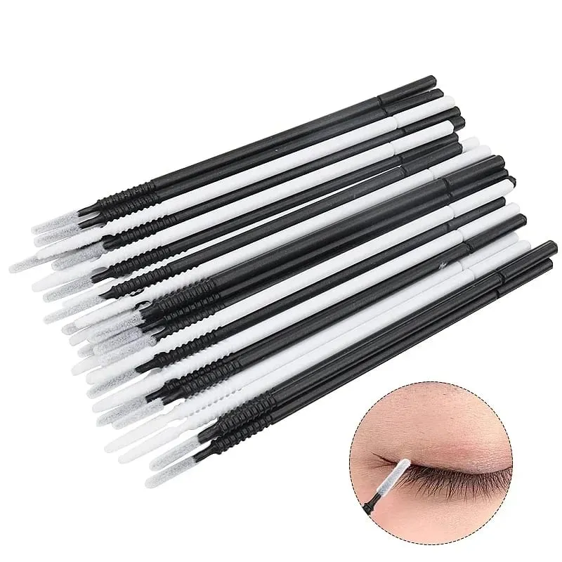 100 Stück Einweg-Spiral-Mascara-Applikator Wimpernbürsten Wimpernverlängerung Make-up-ToolsBürstengriff Microbrush — image 4