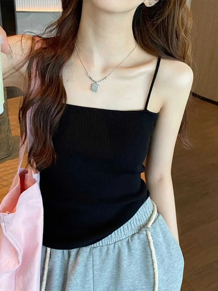 Backless Strap Tank Top Casual Women Halter Crop Tops Summer Sleeveless Camis Slim Solid Short Female Tube Cropped Vest 2026 — image 1