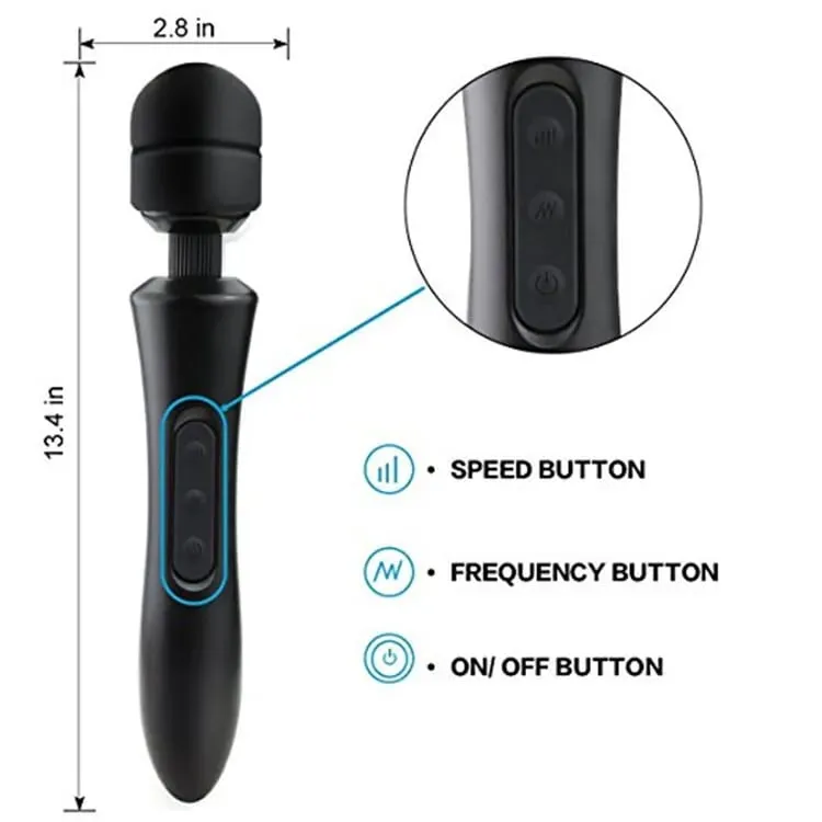 20 모드 주파수 8 속도 바디 진동기 강력한 마술 지팡이 AV 마사지 섹스 제품 여성을위한 USB 충전식 섹스 토이 ST090 — image 6