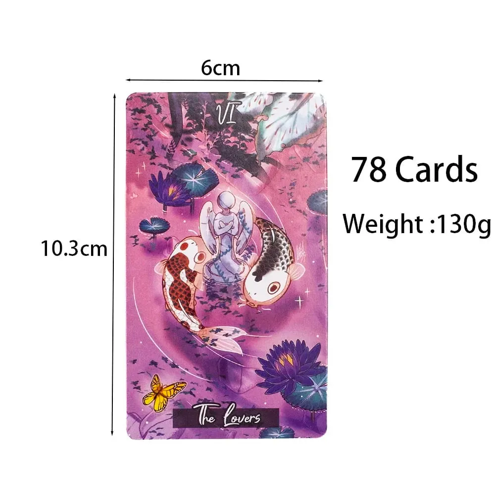 Nishikigoi Tarot 78 szt. 10,3*6 cm wersja angielska wróżbiarstwo zestaw gier planszowych Party karty astrologiczne Oracle — image 6
