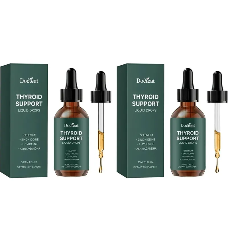 Thyroid Support Liquid Drops with Selenium Zinc Iodine L-Tyrosine & Ashwagandha for Thyroid Health and Daily Support Vegan 30ml — image 8