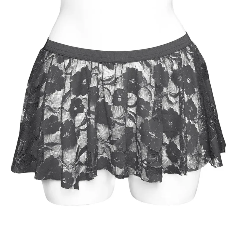 Jupe en dentelle unie pour hommes, maille transparente, pour Lingerie basse, jupes plissées, transparente, bas moulant pour soirée — image 13