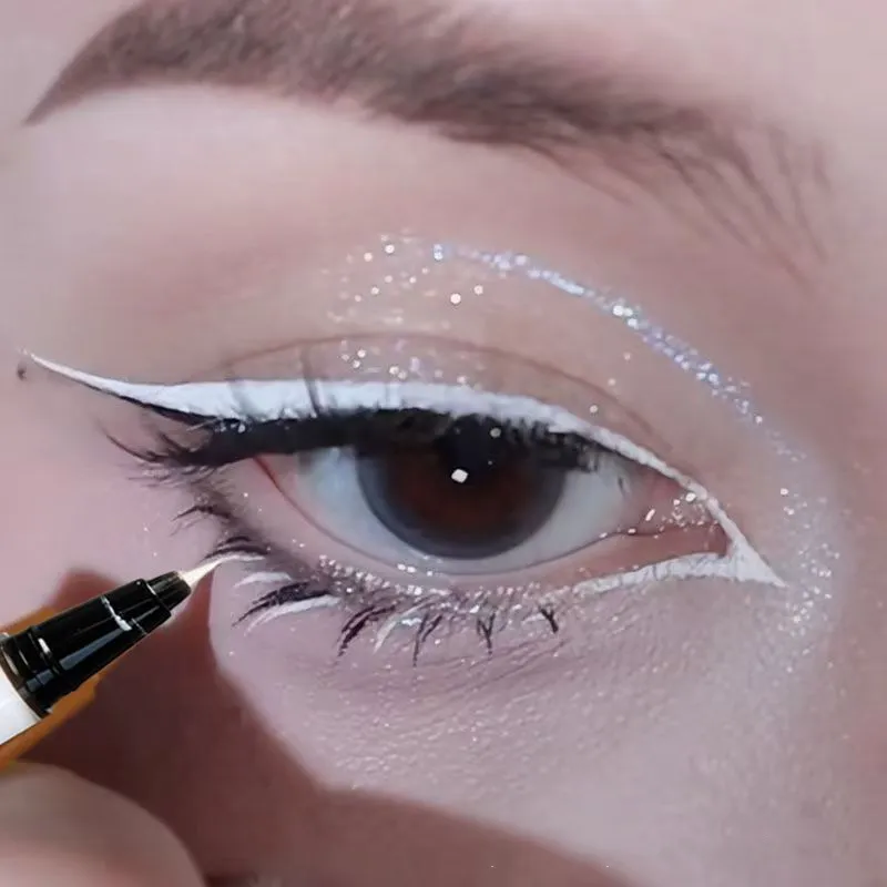 1PC สีขาว Liquid Eyeliner ปากกา Matte Black Long Lasting Waterproof Eye Liner ดินสอ Quick-drying Non-smudge eye แต่งหน้าสำหรับผู้หญิง — image 5