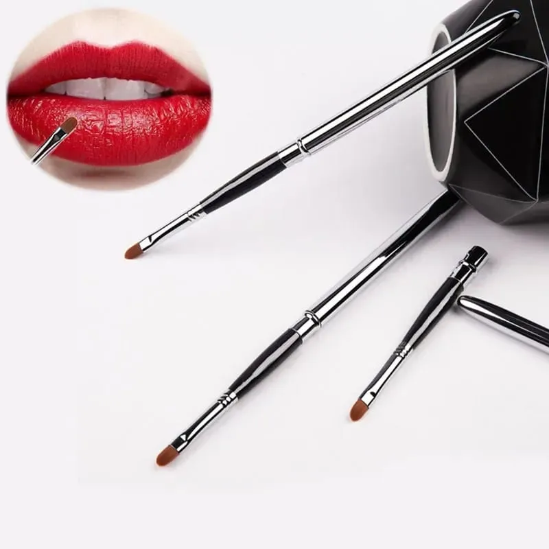 แบบพกพา Silver Lips แปรงแต่งหน้าปากกาโลหะเครื่องสำอางค์ Lipgloss ลิปสติก Lip Gloss แปรงป้องกันหมวกแปรงแต่งหน้า — image 2