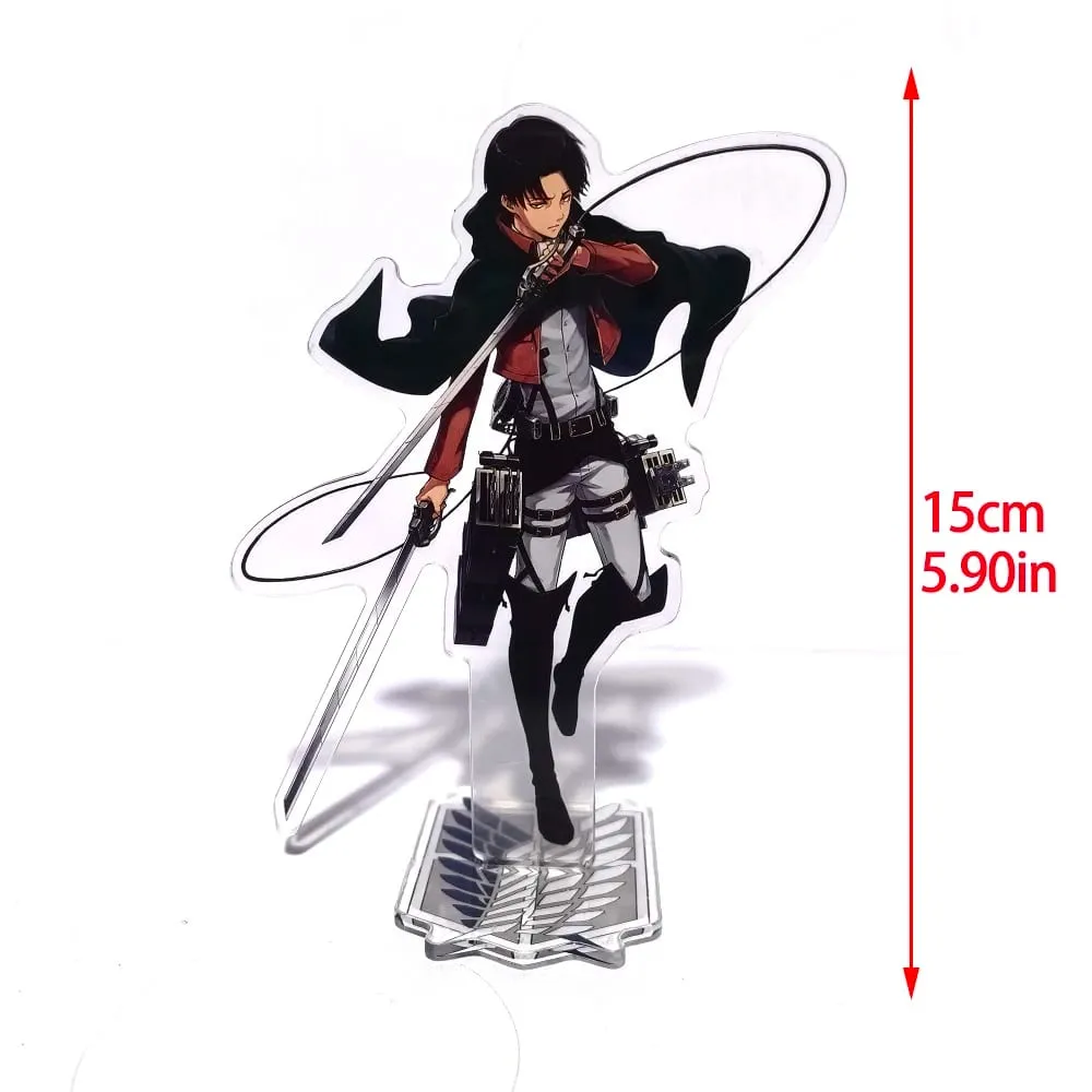 Attack on Titan Acrylic Standing Eren Mikasa Levi Erwin Armin Anime Action Figures Wolf Titan 16cm Model Toys Decor Toys For Kid — image 2