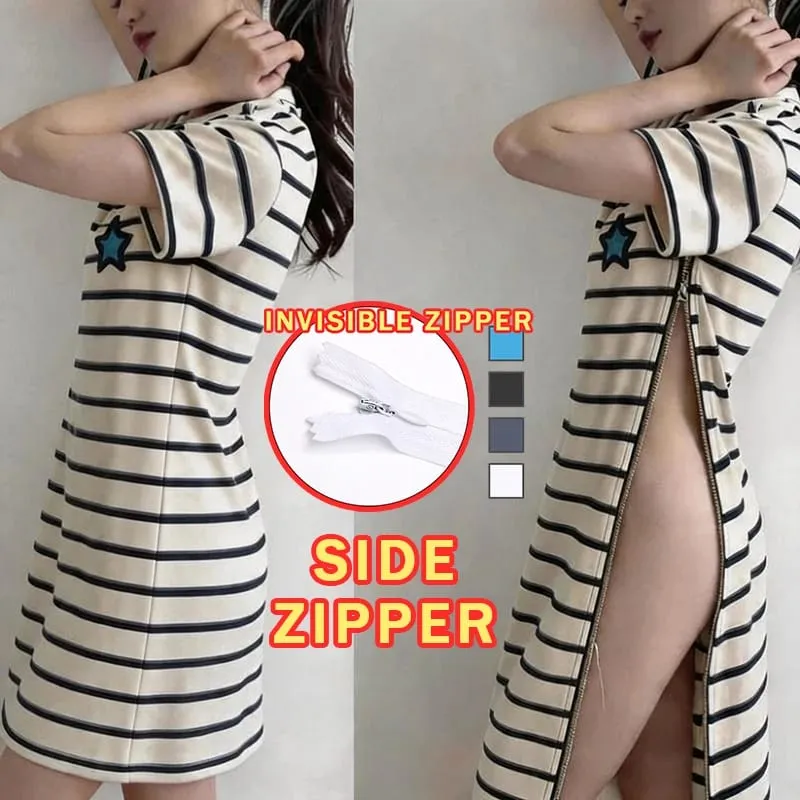 Feminino zebra padrão lado aberto divisão sexy vestidos longos ao ar livre exposto jogar sexo fácil tirar escondido zíper saias tipo exótico — image 1