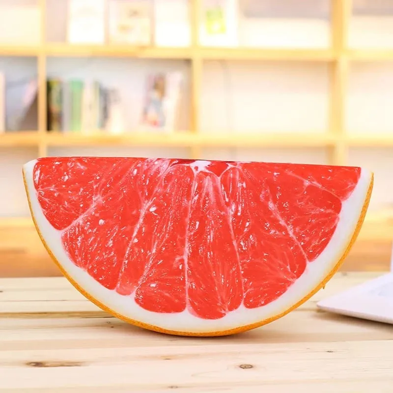 30-39CM Realistic 3D Fruit Plush Pillow Kawaii Watermelon Orange Kiwi Pomelo Filling Sponge Doll Children's Toy Office Home Gift — image 10